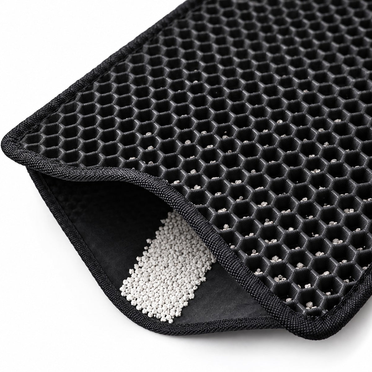 Honeycomb texture of the Cat Litter Trapping Mat